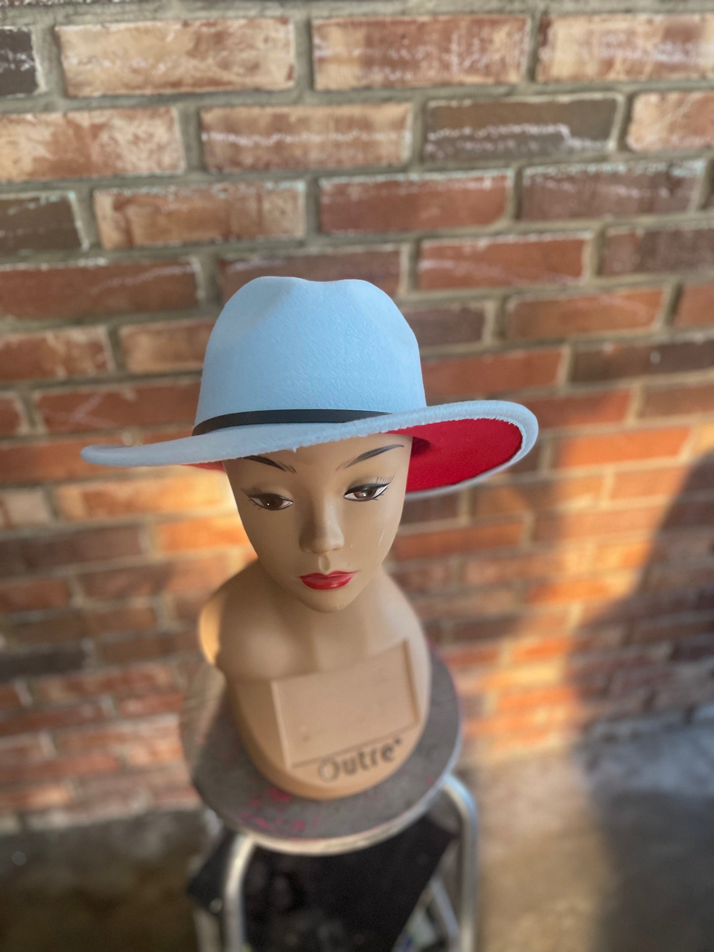 Red Botton Fedora Hat