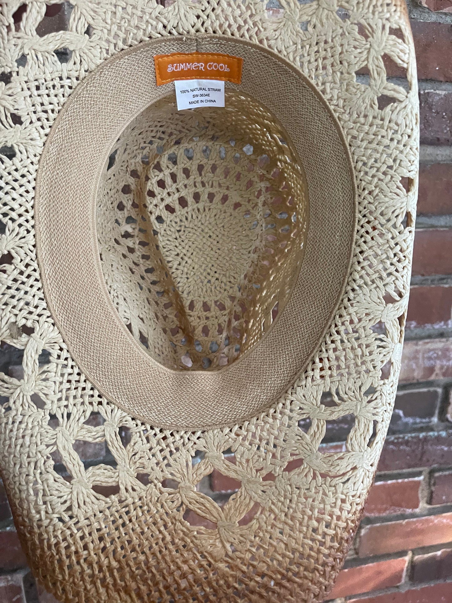 Straw Bead Cowboy Hat