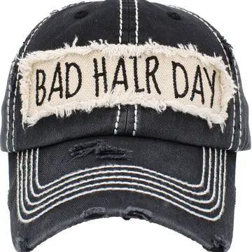 BAD HAIR DAY WASHED VINTAGE BALL CAP - Rosmarray Collections, LLC.