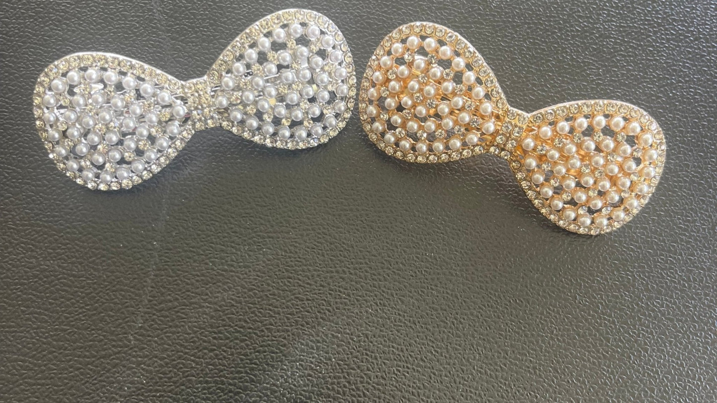 Beaded Rhinestone Hair Clip - Rosmarray Collections, LLC.