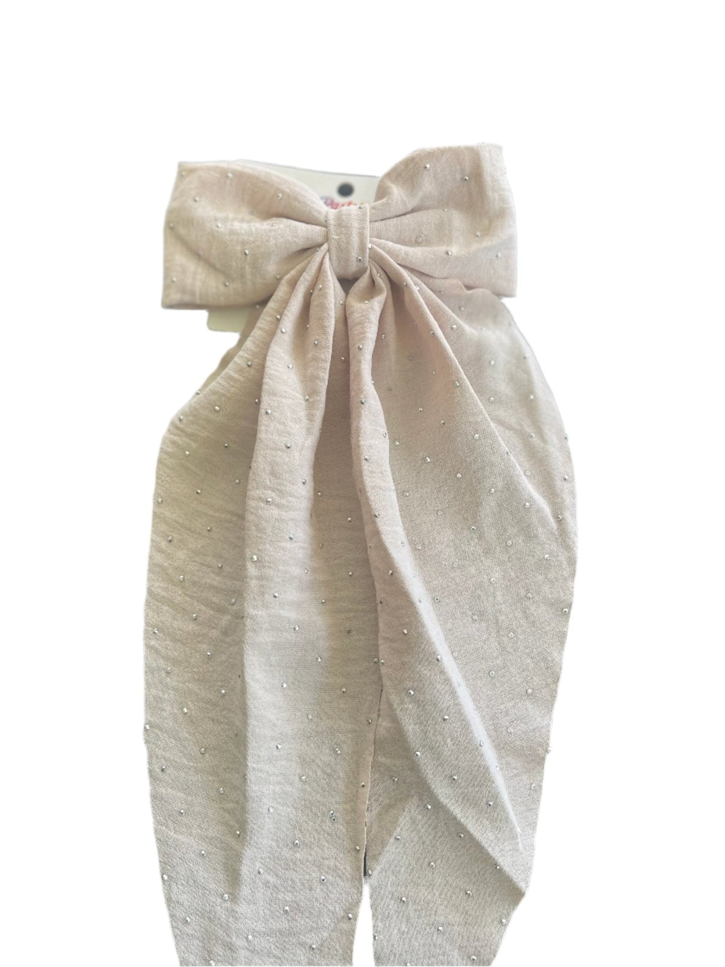 Silver Beaded Hairbow - Rosmarray Collections, LLC.