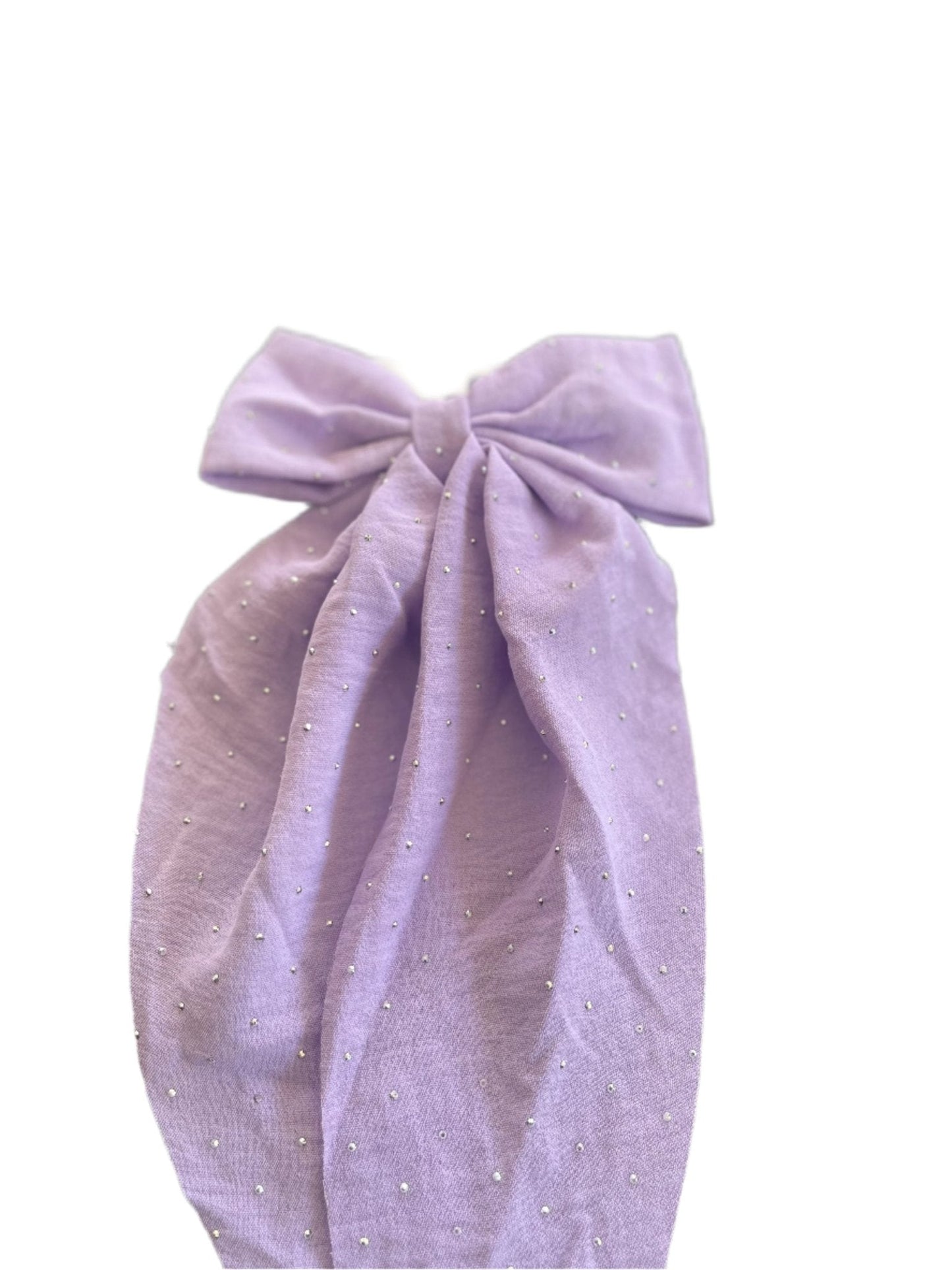 Silver Beaded Hairbow - Rosmarray Collections, LLC.