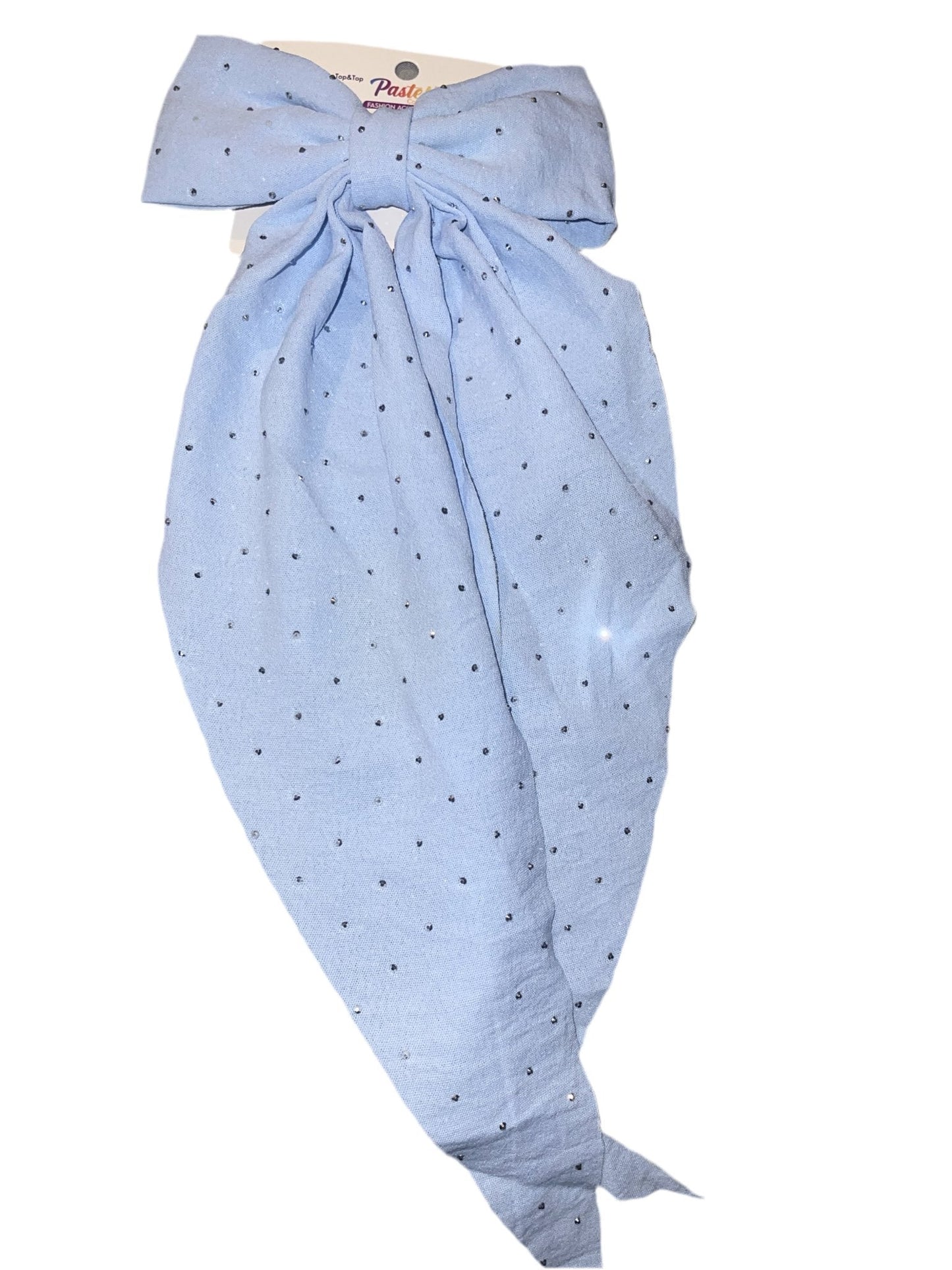 Silver Beaded Hairbow - Rosmarray Collections, LLC.