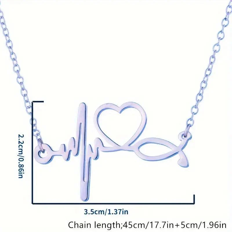 Stainless Steel Stethoscope Pendant Necklace - Rosmarray Collections, LLC.