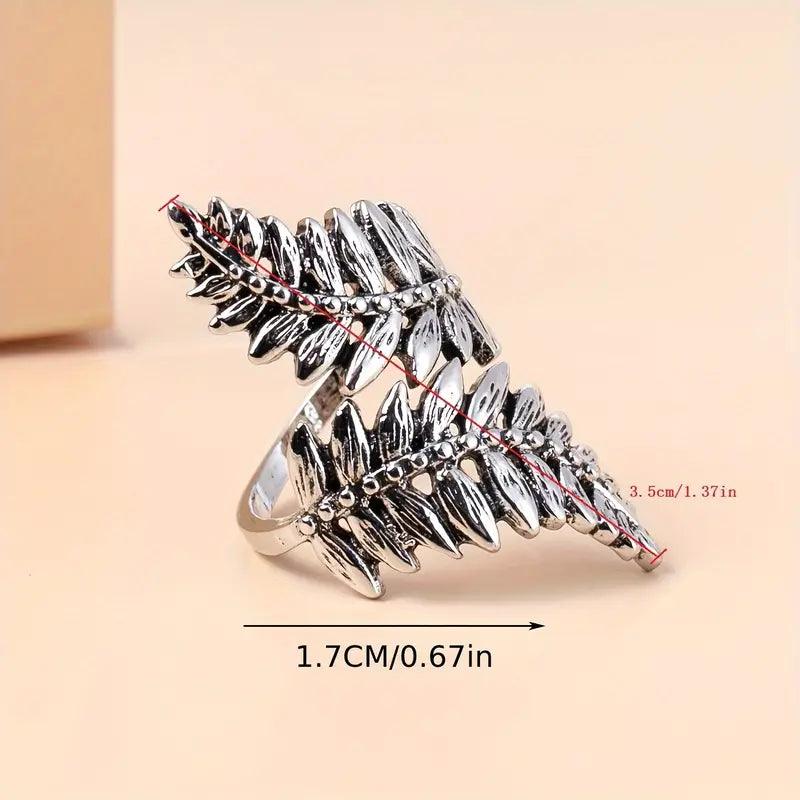 Vintage Style Leaf Opening Finger Ring - Rosmarray Collections, LLC.