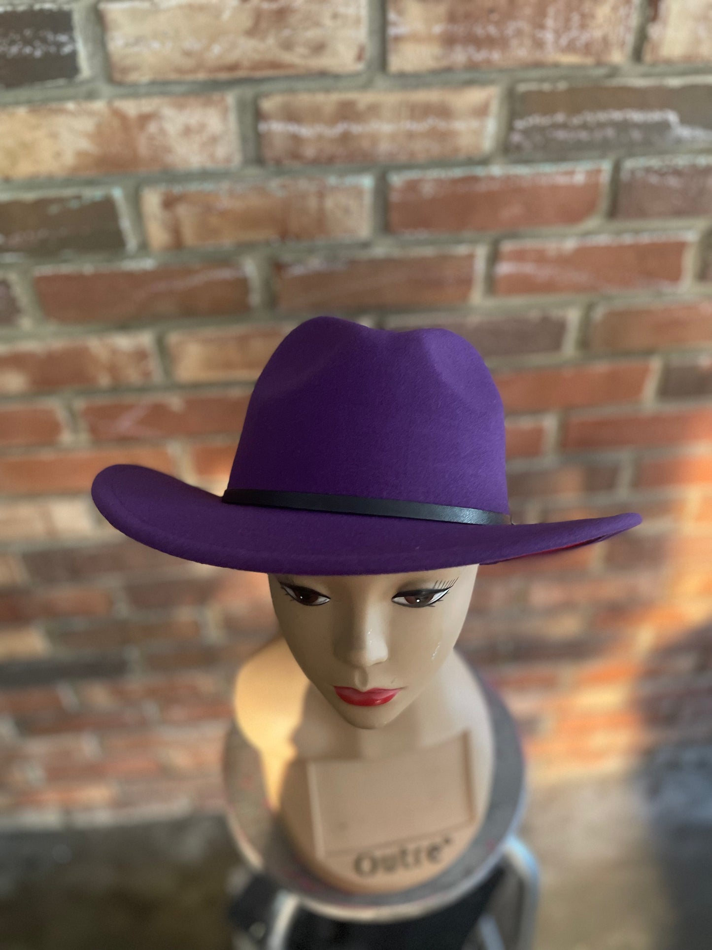 Red Botton Fedora Hat