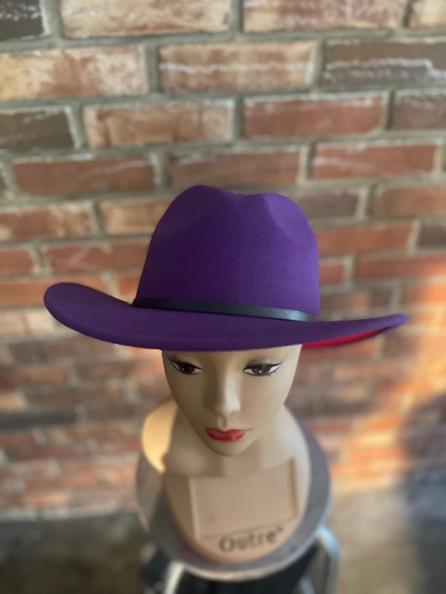 Red Botton Fedora Hat