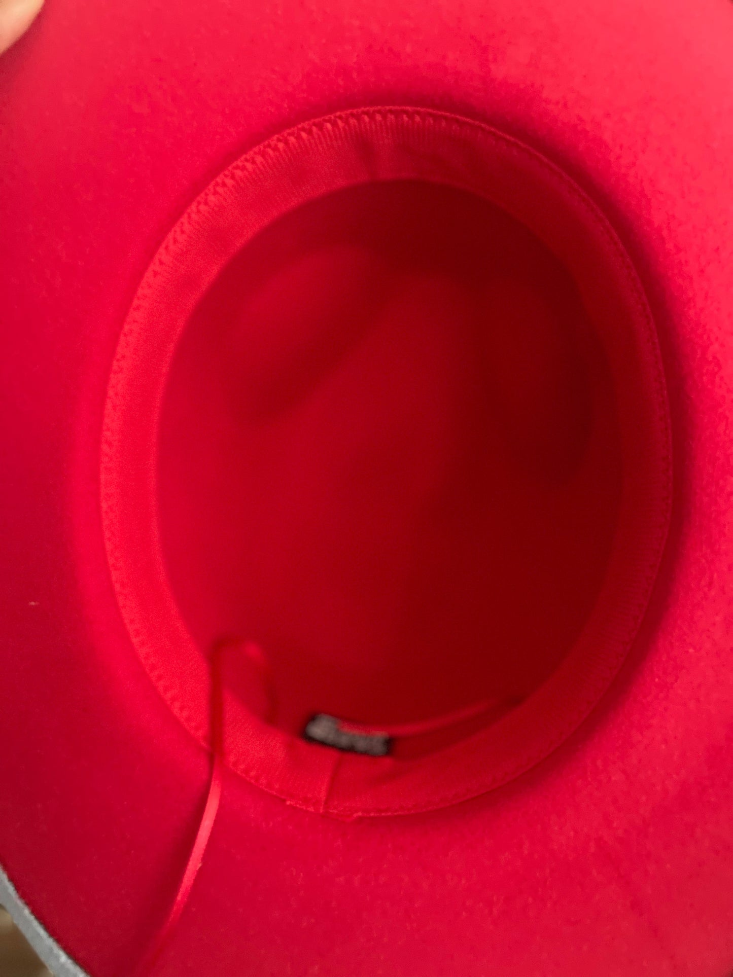Red Botton Fedora Hat