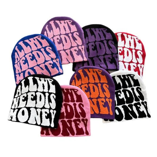 All We Need Is Money Beanie Hat - Rosmarray Collections, LLC.