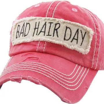BAD HAIR DAY WASHED VINTAGE BALL CAP - Rosmarray Collections, LLC.
