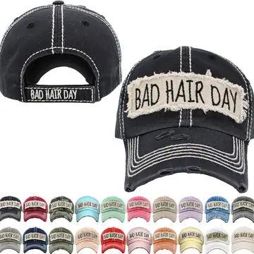BAD HAIR DAY WASHED VINTAGE BALL CAP - Rosmarray Collections, LLC.
