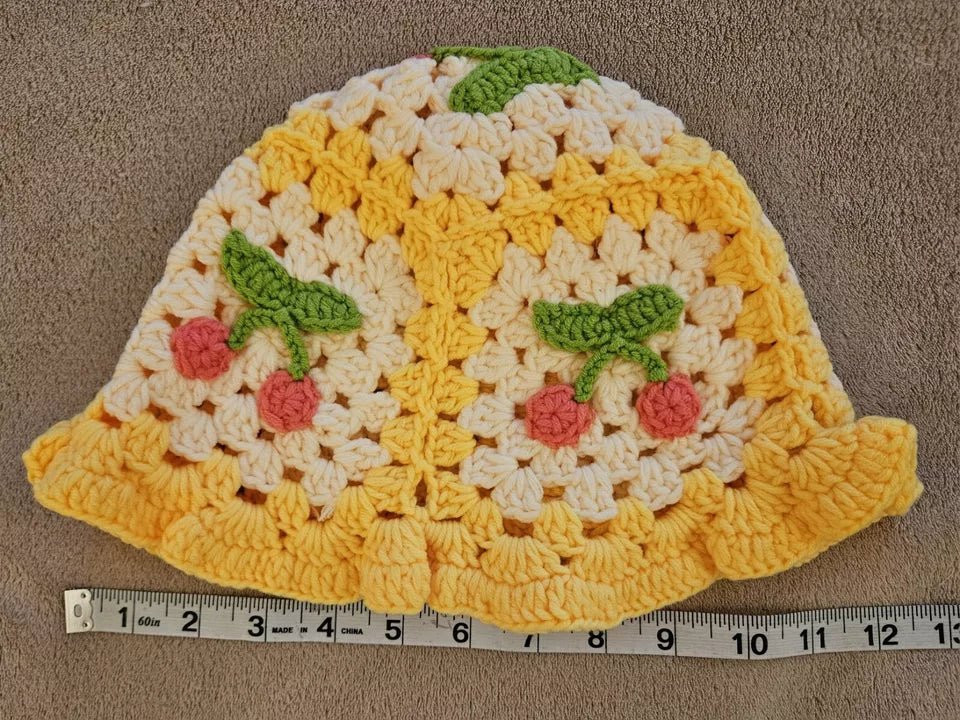 Cherry Crochet Bucket Hat - Rosmarray Collections, LLC.