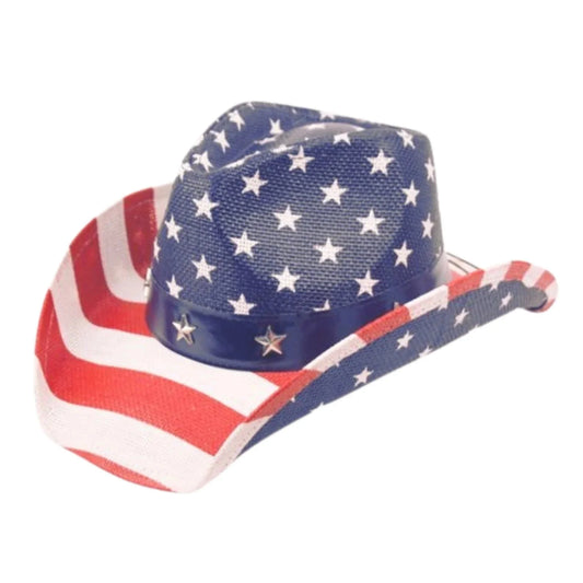 Red White and Blue Cowboy Hat - Rosmarray Collections, LLC.