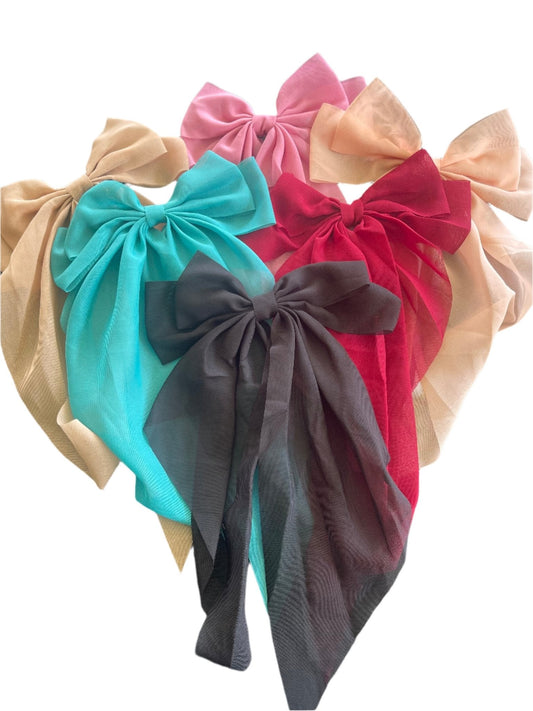 Sheer Hair Bow - Rosmarray Collections, LLC.
