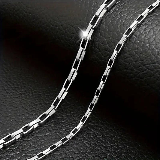 Titanium Steel Necklace - Stylish Long Box Chain - Rosmarray Collections, LLC.